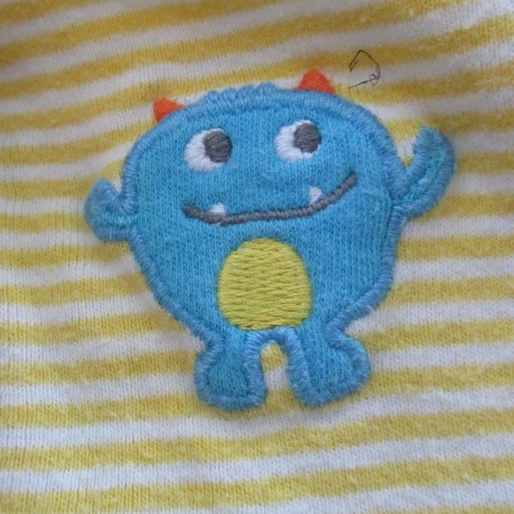 Carters Onesie Bundle Boys Size 3M Orange Yellow Brown Stripe Short Sleeve - Picture 4 of 7